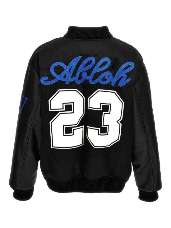 24FW 오프화이트 봄버 자켓 OMJA138S24LEA0021001 Black - OFF WHITE