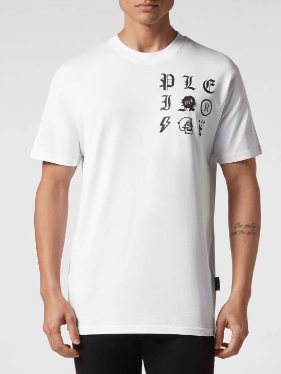  필립 플레인 반팔 티셔츠 AACCMTK6632PJY002NWHITE - PHILIPP PLEIN