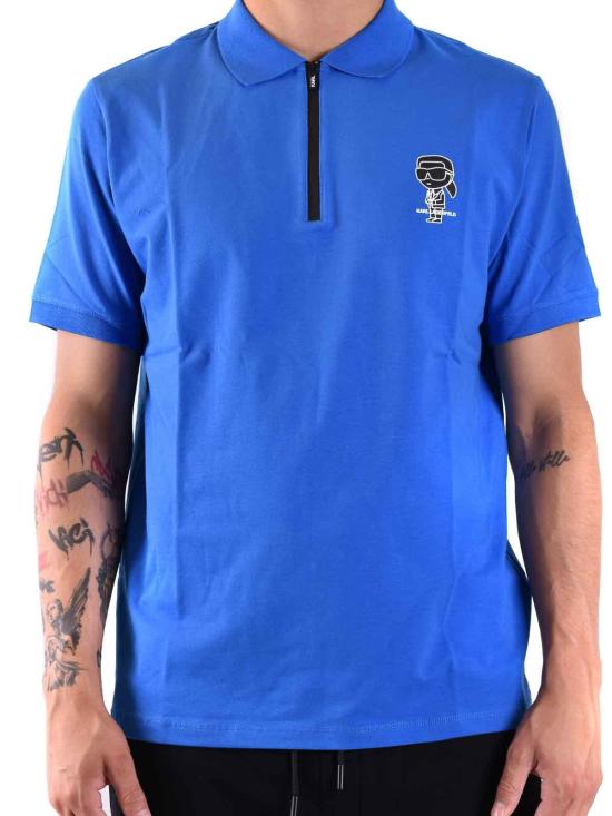  칼라거펠트 폴로 티셔츠 745081531221650 Blue - KARL LAGERFELD