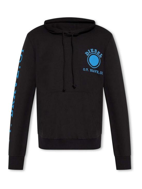 24FW 디젤 후드 티셔츠 A110610HAYT9XX Black