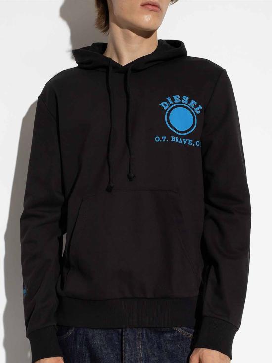 24FW 디젤 후드 티셔츠 A110610HAYT9XX Black - DIESEL