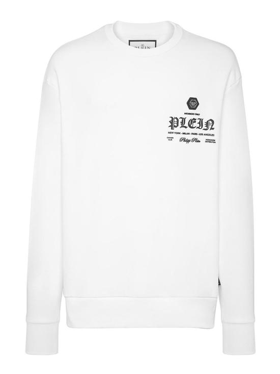  필립 플레인 긴팔 티셔츠 SADCMJO1193PJO002N White