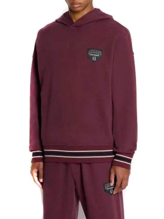  알마니 후드 티셔츠 6RZMJFZJDPZ14AU Burgundy - ARMANI