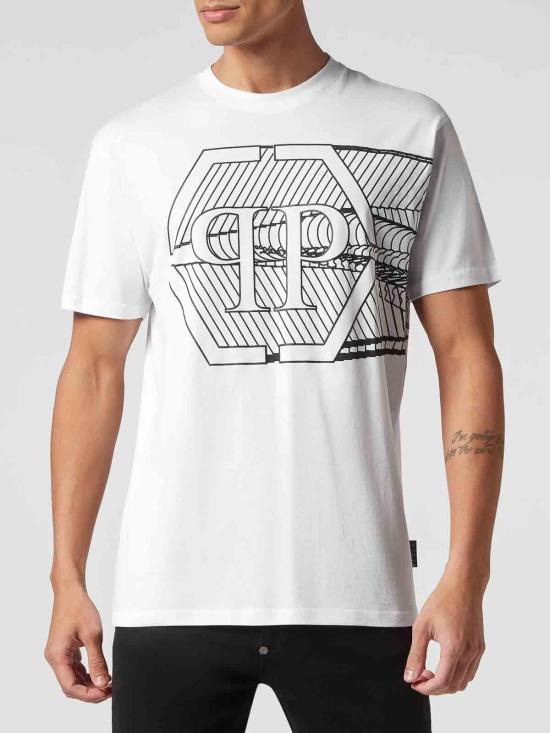  필립 플레인 반팔 티셔츠 FACCMTK6379PJY002NWHITE White - PHILIPP PLEIN