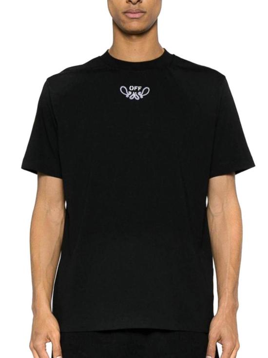  오프화이트 반팔 티셔츠 OMAA027S24JER001101 Black - OFF WHITE