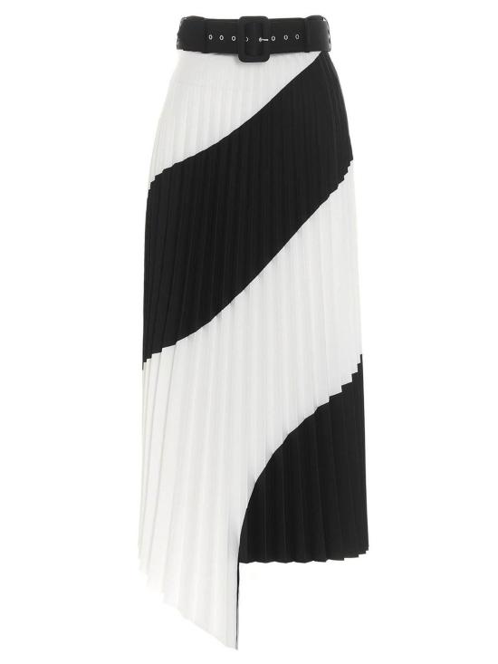  오프화이트 스파이럴 플리츠 OWCC115R21FAB0011001 White