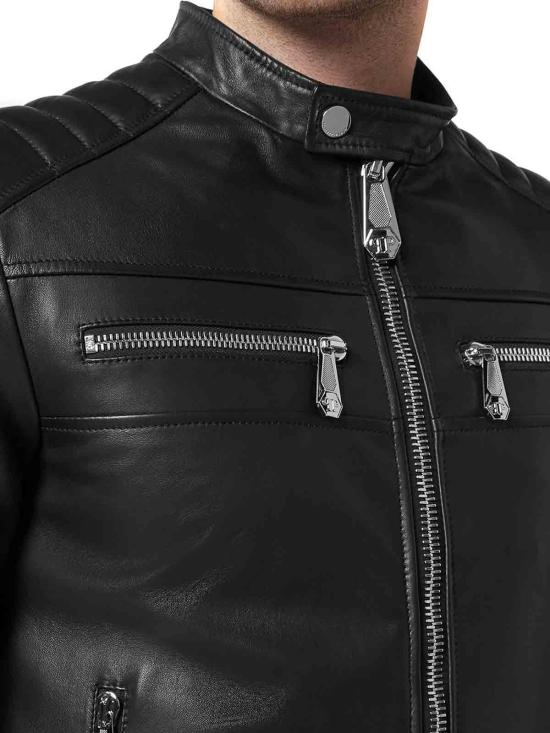  필립 플레인 가죽 자켓 FABCMLB1575PLE010N Black - PHILIPP PLEIN