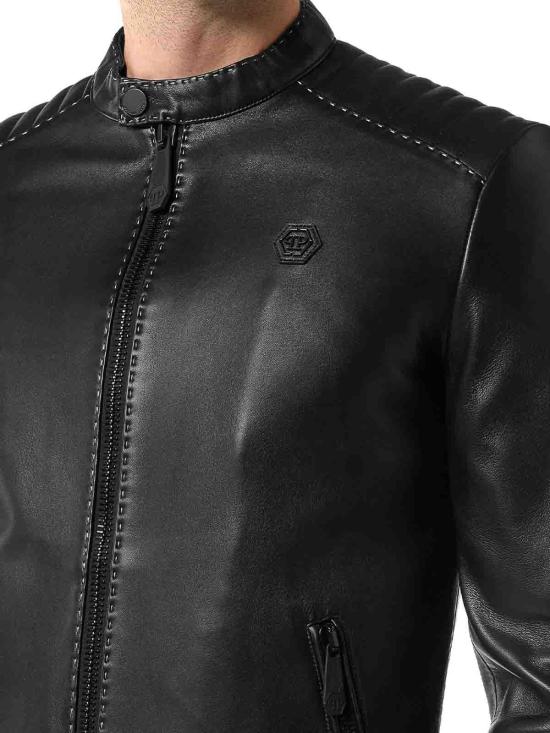  필립 플레인 가죽 자켓 FABCMLB1572PLE010N Black - PHILIPP PLEIN