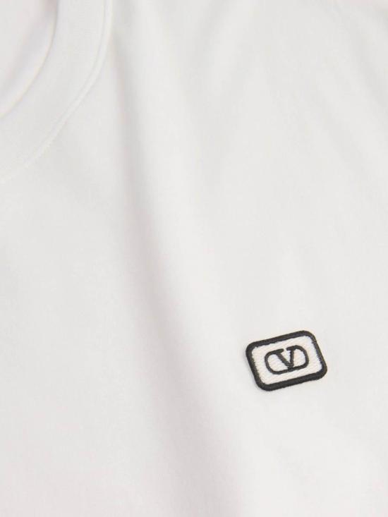 25FW 발렌티노 가라바니 반팔 티셔츠 VMG10VAQ8A03 Cream - VALENTINO GARAVANI