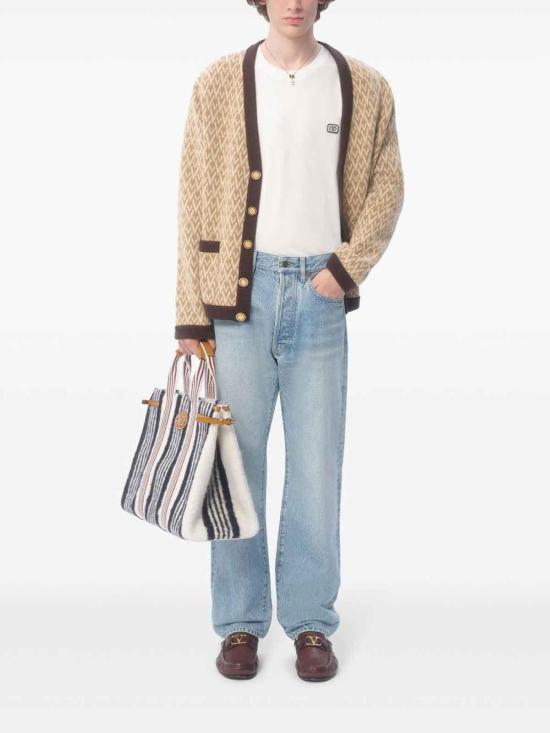 25FW 발렌티노 가라바니 반팔 티셔츠 VMG10VAQ8A03 Cream - VALENTINO GARAVANI