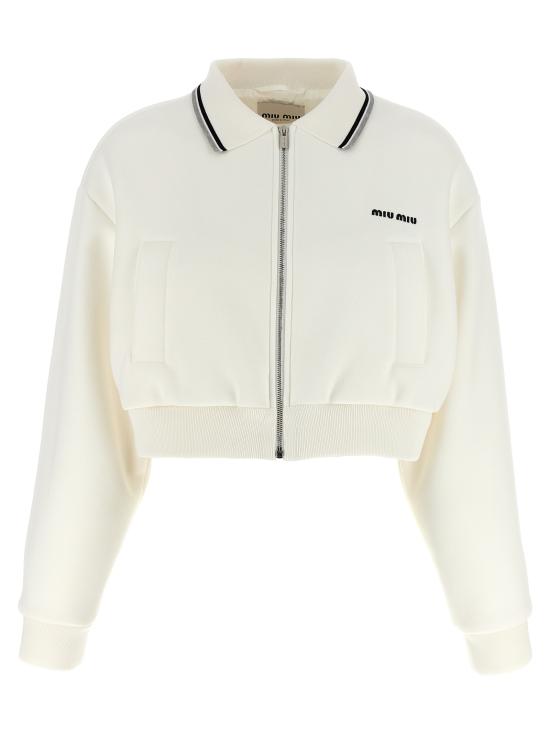 25FW 미우미우 봄버 자켓 ML1270SOOO17LNF0009 White