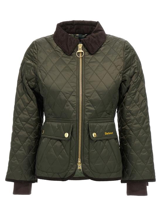 26FW 바버 비드넬 피티드 퀼티드 재킷 LQU1765LQUSG71 Green