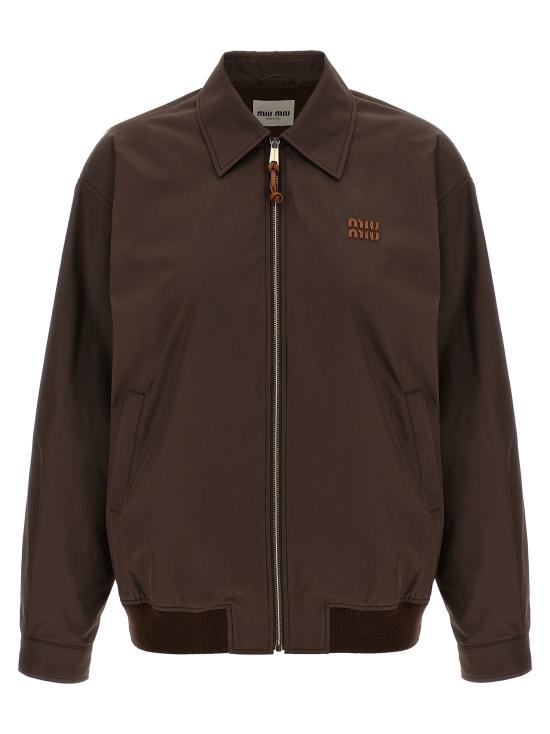 25FW 미우미우 봄버 자켓 ML1265SOOO12NSF0324 Brown