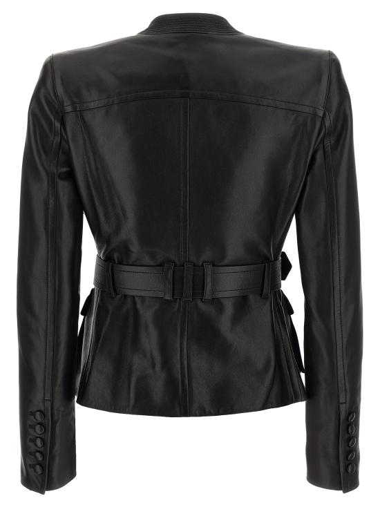 26FW 발망 가죽 자켓 FF1SI630LD630PA Black - BALMAIN
