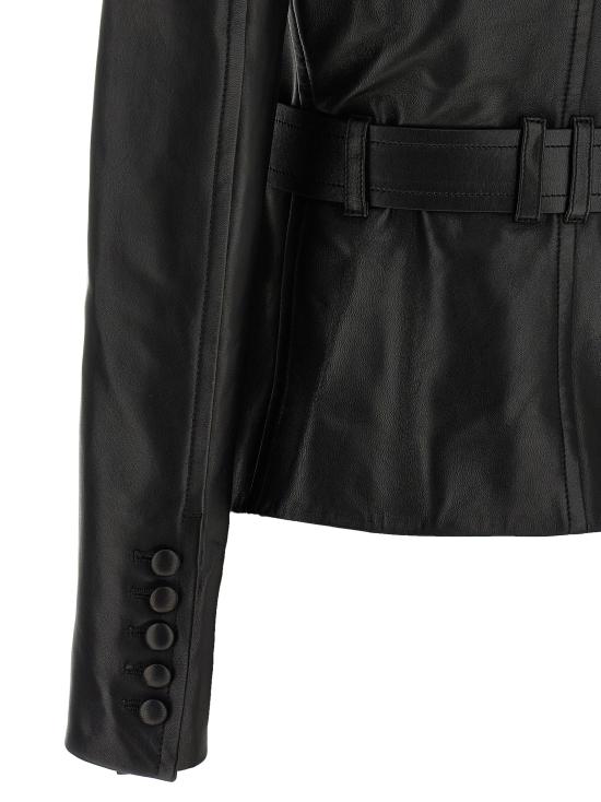 26FW 발망 가죽 자켓 FF1SI630LD630PA Black - BALMAIN