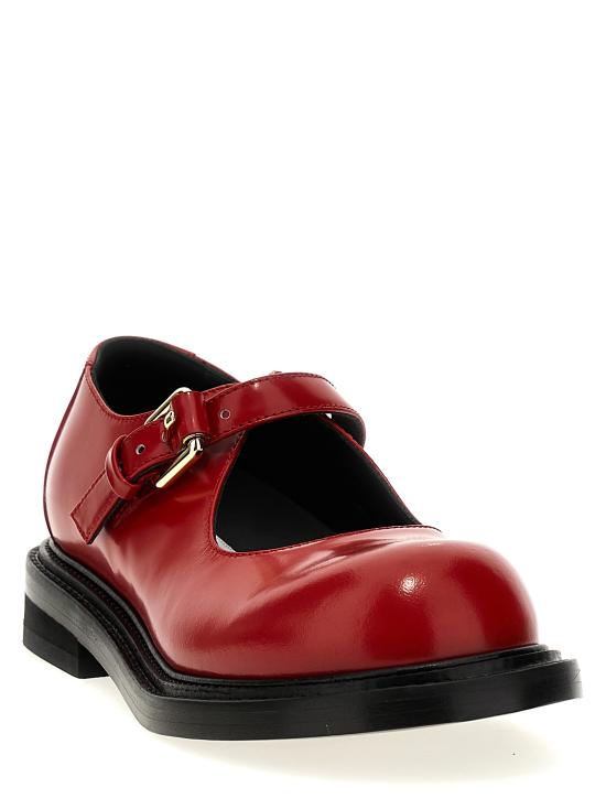 25SS 모스키노 플랫 슈즈 MA10704C1MMJ0500 Red - MOSCHINO