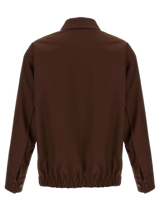 25FW 구찌 엠보스 울 트윌 지퍼 자켓 823645ZASGR2129 Brown - GUCCI