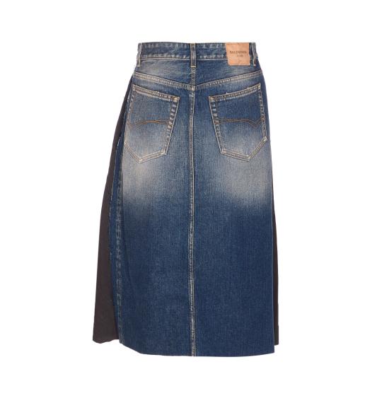 25FW 발렌시아가 미디 스커트 838770 TST051000 Black - BALENCIAGA