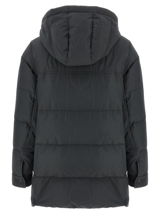 25FW 브루넬로 쿠치넬리 코튼 폴리 퀼티드 다운 코트 MG5017784C2126 Gray - BRUNELLO CUCINELLI