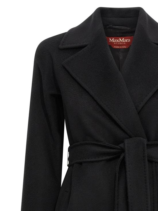 25FW 막스마라 스튜디오 트렌치 코트 2526016091600013 Black - MAX MARA STUDIO