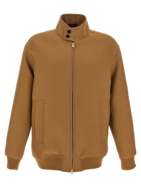 25FW 구찌 트윌 위브 집퍼 봄버 자켓 814174Z7AFD9590 Brown