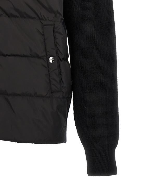 25FW 에르노 콘 스티치 울 & 핀갈 카디건  MP000126U700619300 Black - HERNO