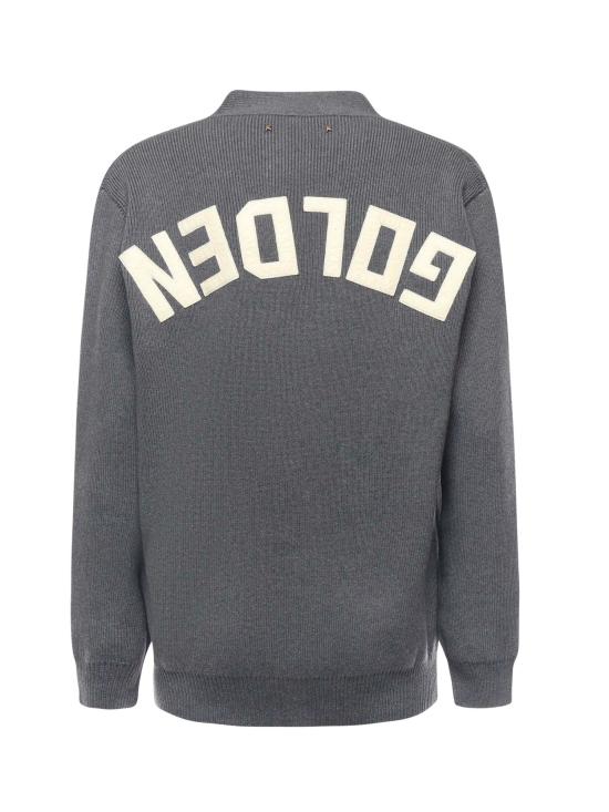 25FW 골든구스 가디건 GWP00950 P00066260304 Dark grey m lange - GOLDEN GOOSE