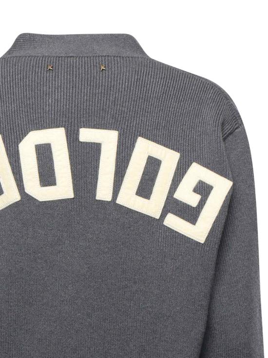 25FW 골든구스 가디건 GWP00950 P00066260304 Dark grey m lange - GOLDEN GOOSE