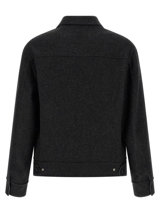 25FW 아미 울 트러커 재킷 UJK847WO0009021 Gray - AMI