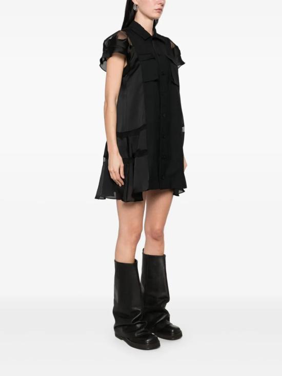 25SS 사카이 숏 원피스 2507807 BLACK 001 - SACAI