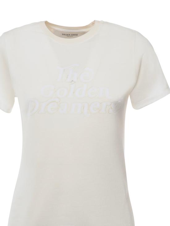 25FW 골든구스 반팔 티셔츠 GWP02322 P00211611616 White - GOLDEN GOOSE