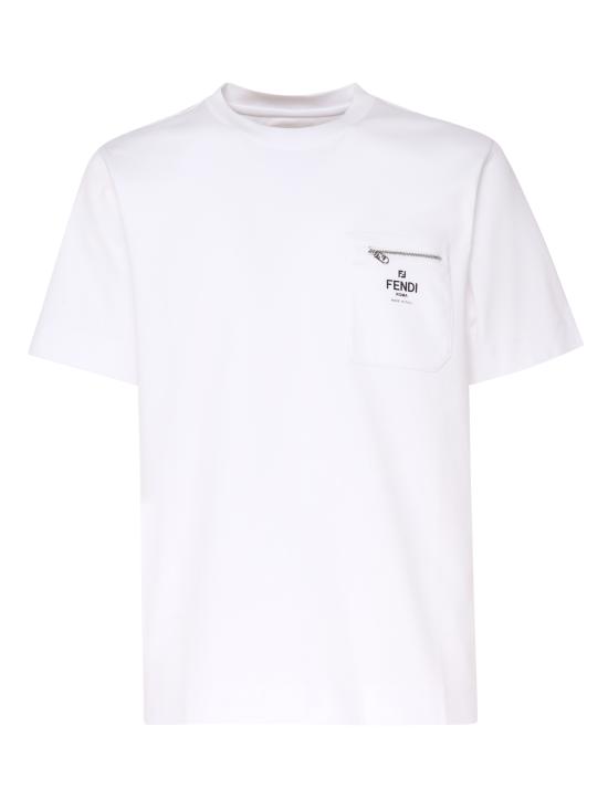 26SS 펜디 코튼 티셔츠 FY0936 ARYRF0QA0 White