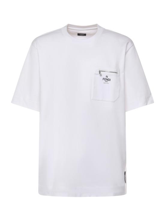 26SS 펜디 코튼 티셔츠 FY0936 ARYRF0QA0 White - FENDI