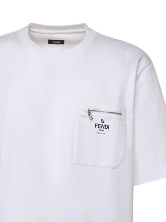 26SS 펜디 코튼 티셔츠 FY0936 ARYRF0QA0 White - FENDI