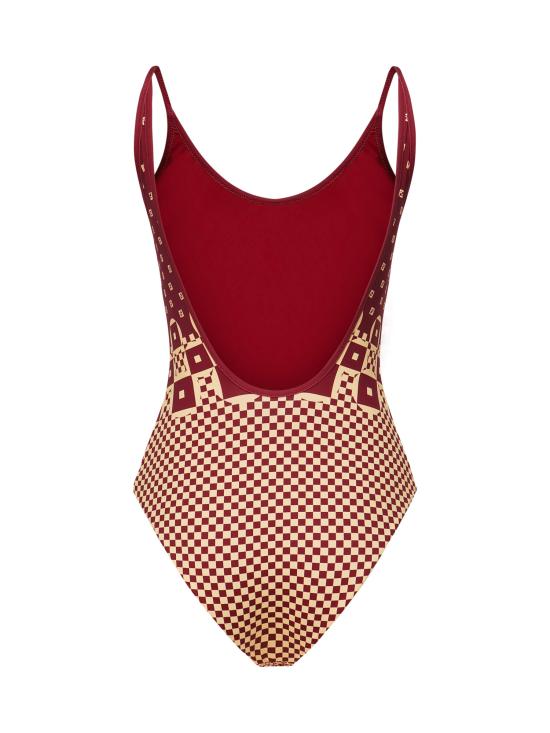 25FW 펜디 원피스 수영복 FXBA53 AT8TF1MVR Red - FENDI