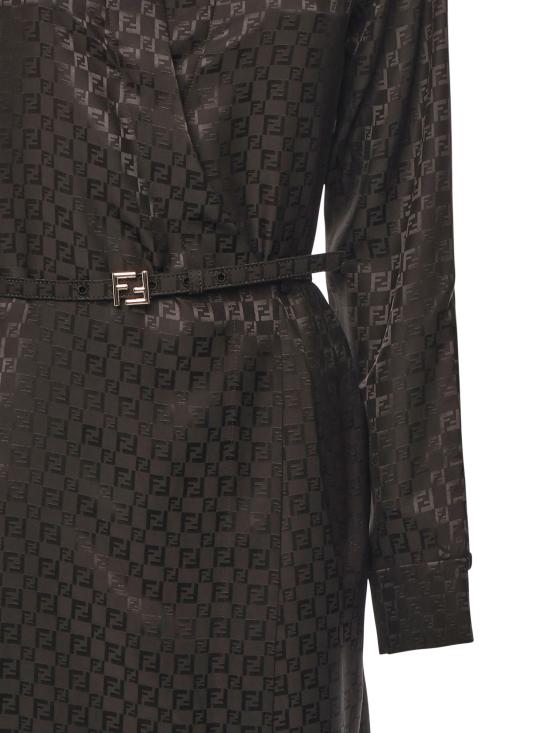 25FW 펜디 미디 원피스 FDD443 AUQGF1T6H Brown - FENDI