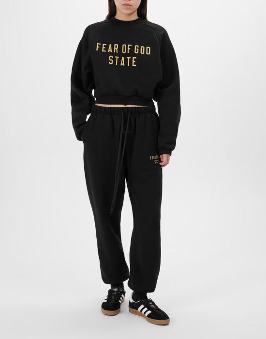 25FW 피어오브갓 플리스 크롭 스웨트셔츠 192BT247380FW BLACK - FEAR OF GOD