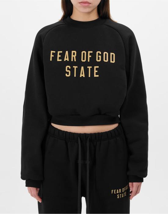 25FW 피어오브갓 플리스 크롭 스웨트셔츠 192BT247380FW BLACK - FEAR OF GOD