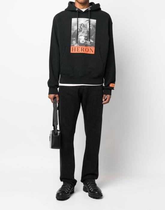 25FW 헤론 프레스톤 후드 티셔츠 HMBB024C99JER0031010 BLACK - HERON PRESTON