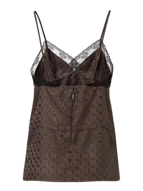 25FW 펜디 민소매 티셔츠 FS9753 AUQGF1T6H BROWN - FENDI