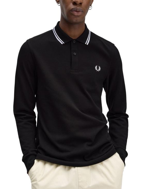 25FW 프레드페리 폴로 티셔츠 FPM363655 T50 BLACK - FRED PERRY
