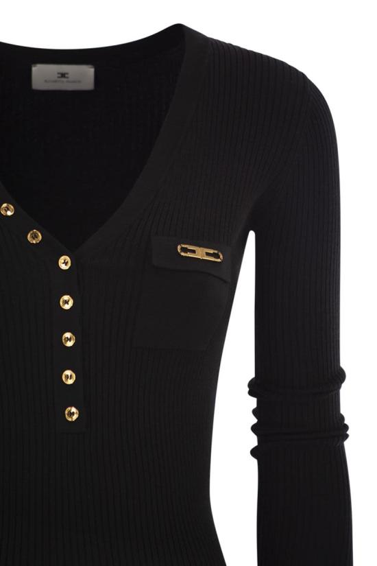 25FW 엘리자베타프랜치 미디 원피스 AM10B56E2 110 BLACK - ELISABETTA FRANCHI