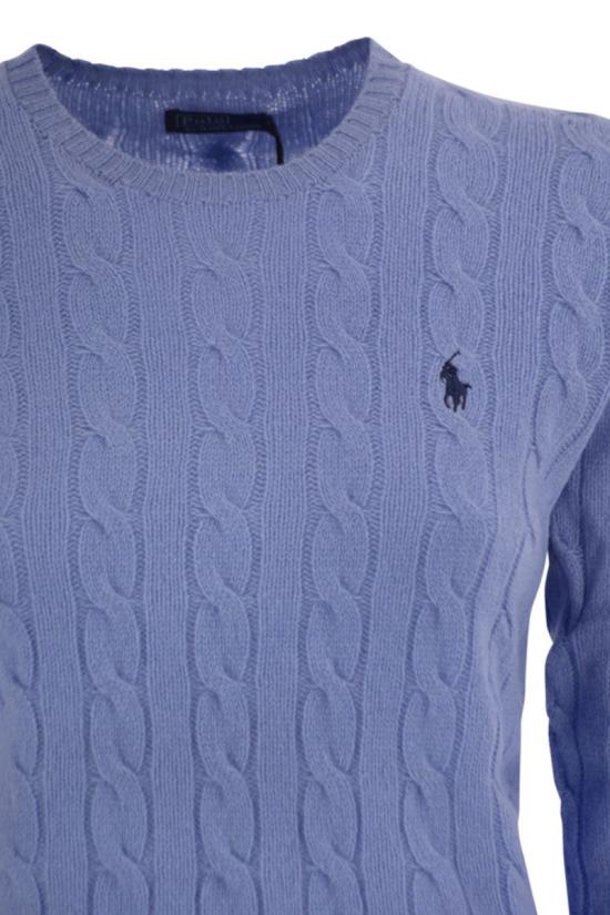 25FW 폴로 랄프로렌 폴로 자수 케이블 니트 스웨터 211971865 004 LIGHT BLUE - POLO RALPH LAUREN