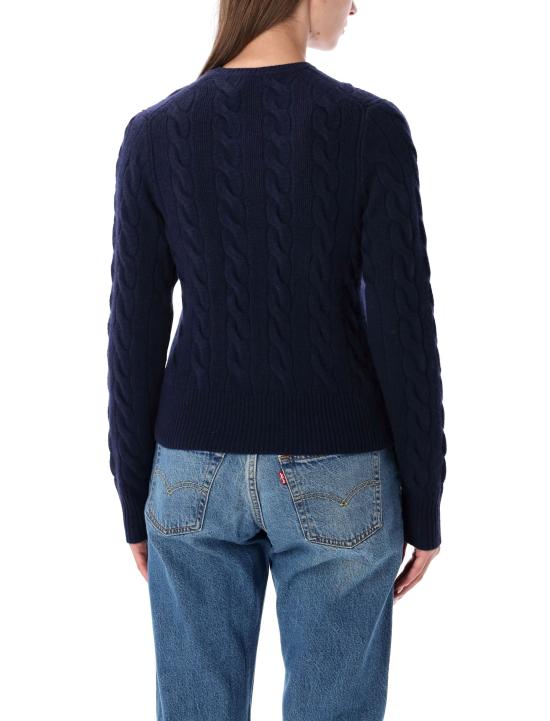 25FW 폴로 랄프로렌 로고 자수 크루넥 가디건 211972104 004 NAVY - POLO RALPH LAUREN
