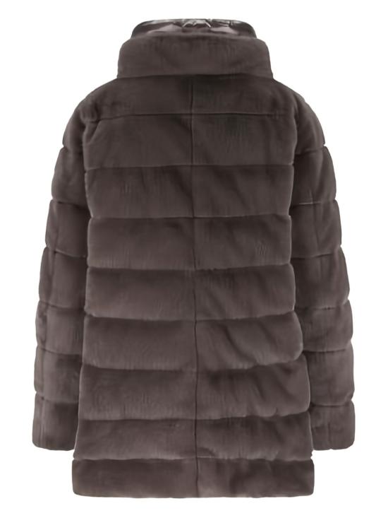 25FW 에르노 레이디 얼터너티브 퍼 & 울트라라이트 나일론 베스트 PI002123D12630 9480 GREY - HERNO