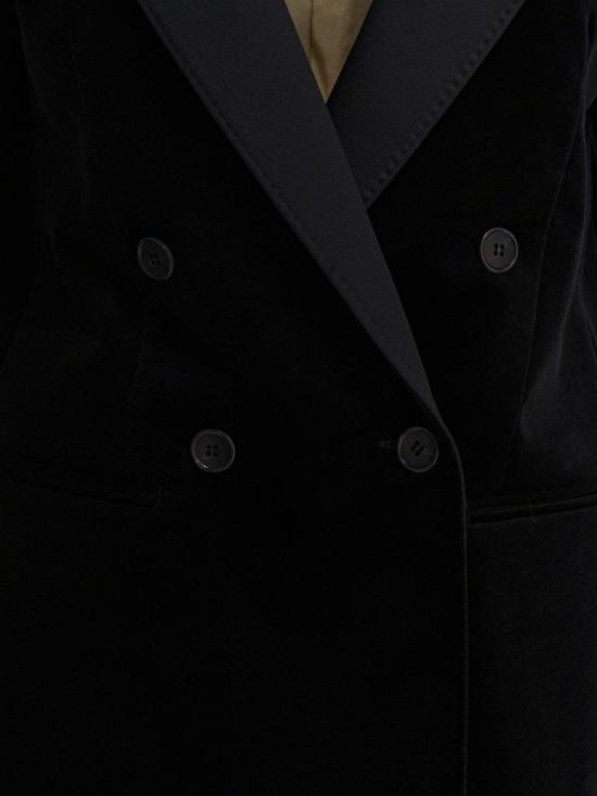25FW 막스마라 벨벳 더블 브레스터드 블레이저 2521046181ORARIO007 BLACK - MAX MARA