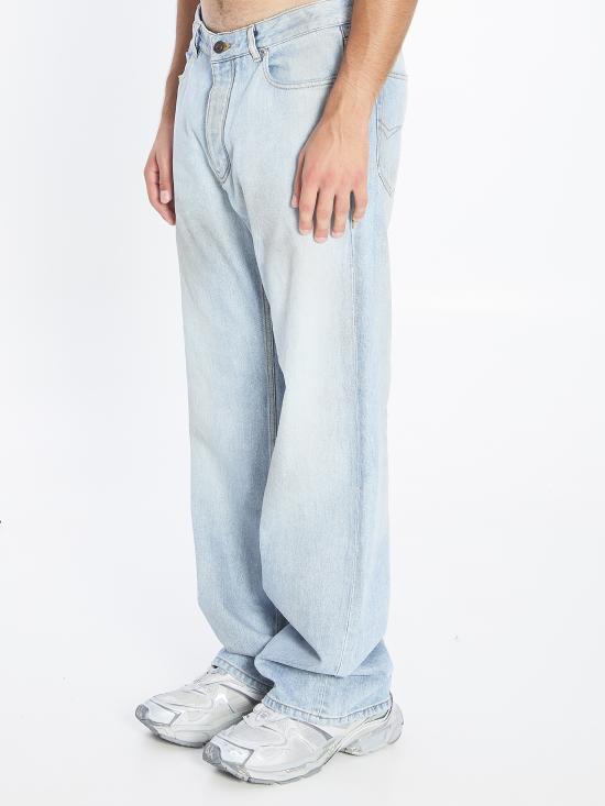 25FW 발렌시아가 스트레이트 팬츠 851352TTW7 4200 BLUE - BALENCIAGA