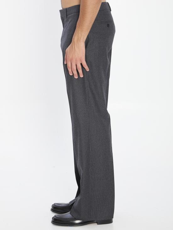 25FW 셀린느 스트라이프 울 플란넬 팬츠 RP05J772W 08CR GREY - CELINE