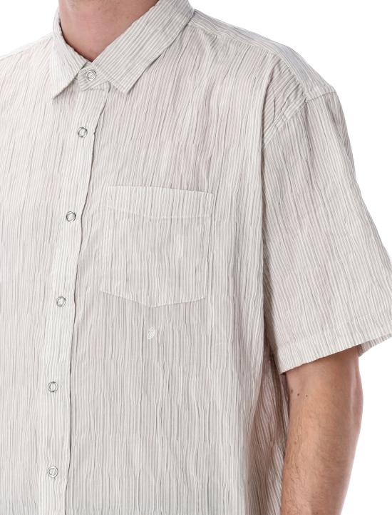 25SS 스투시 반팔 셔츠 1110350 1002 WHITE NATURAL STRIPES - STUSSY