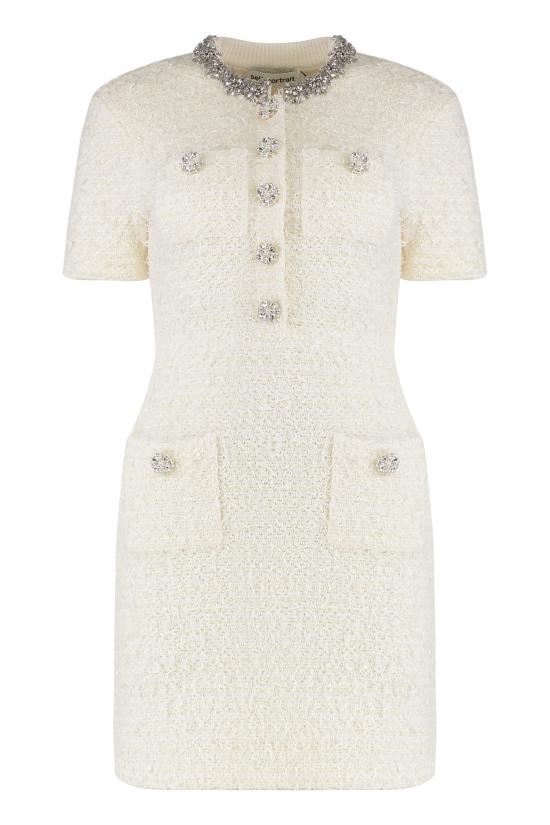 25FW 셀프 포트레이트 미디 원피스 AW25028SCCREAM panna